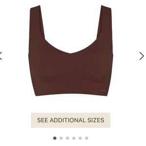 Skims Plunge Longline Bralette - oxblood